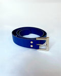 Cinturón Suela Azul — Hebilla Estilizada