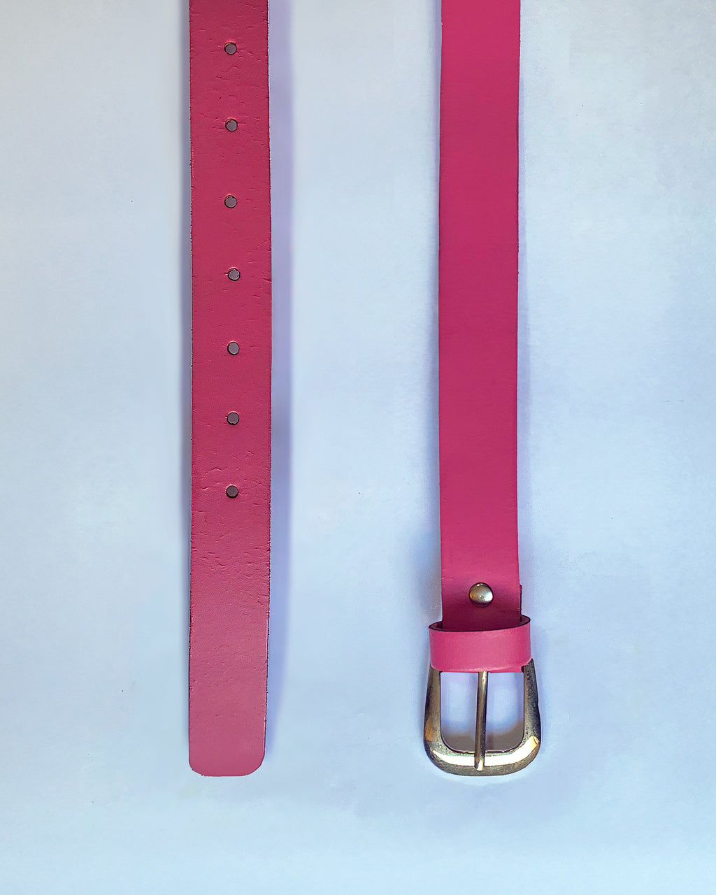 Cinturón Rosado — Hebilla Estilizada