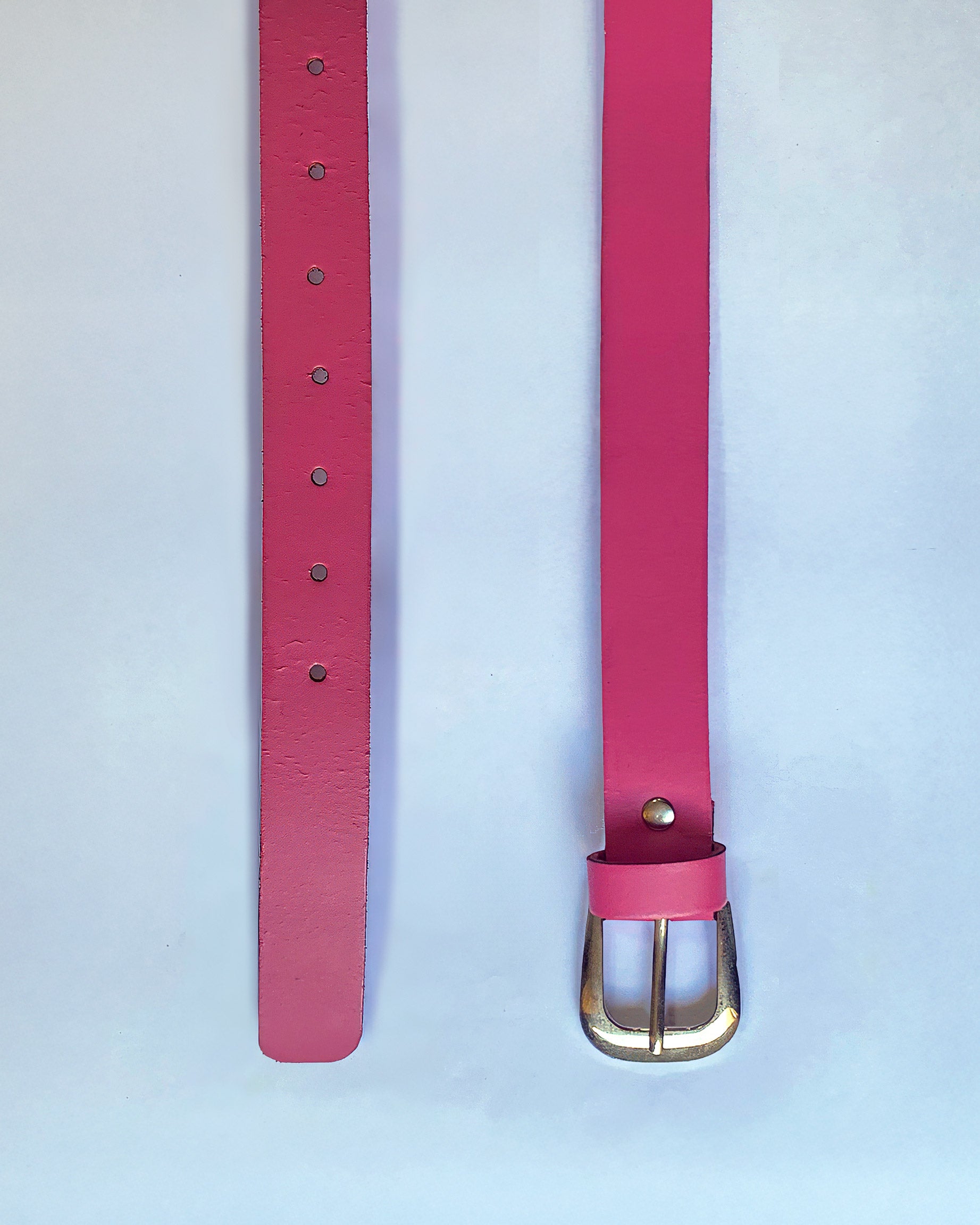 Cinturón Rosado — Hebilla Estilizada