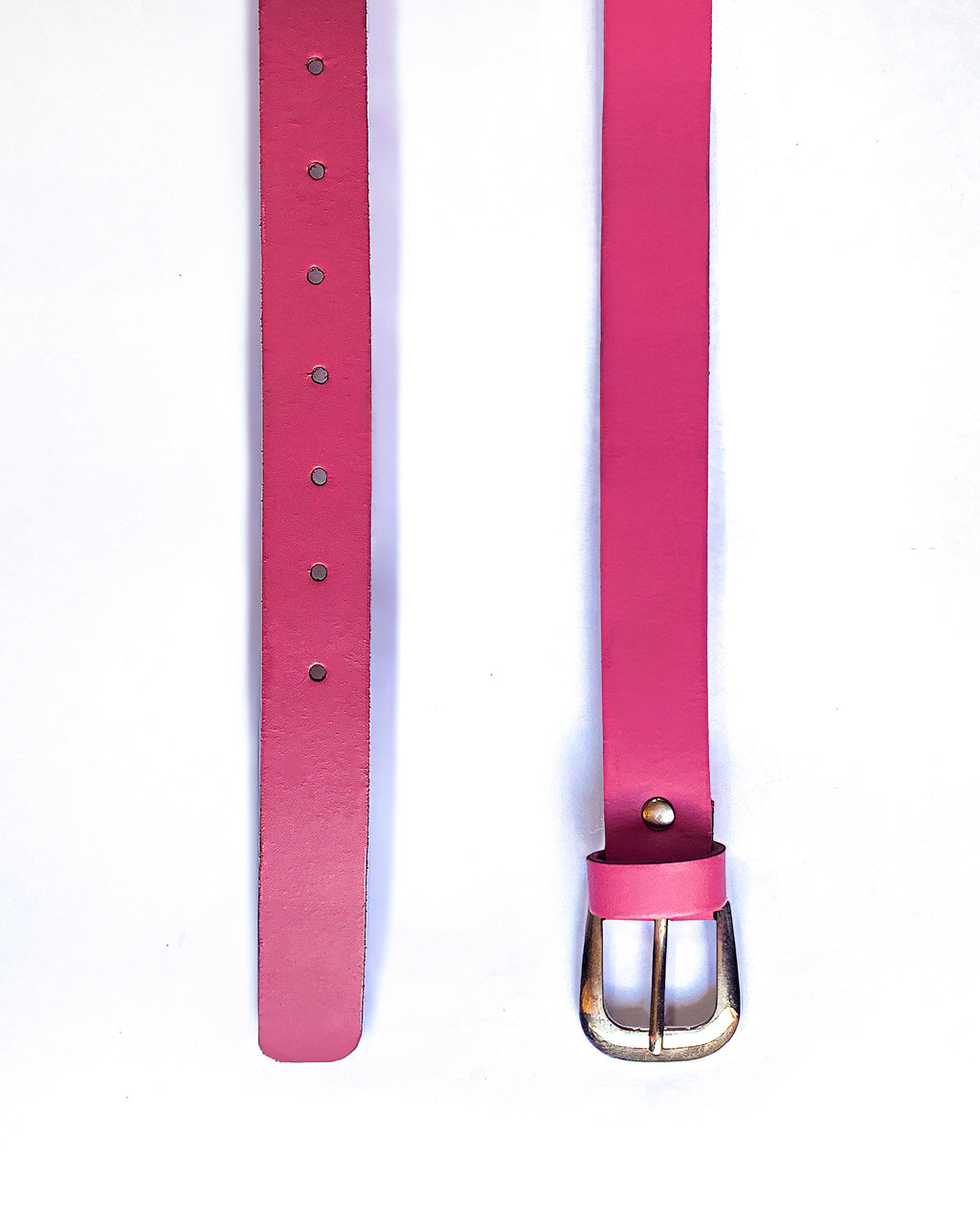 Cinturón Rosado — Hebilla Estilizada