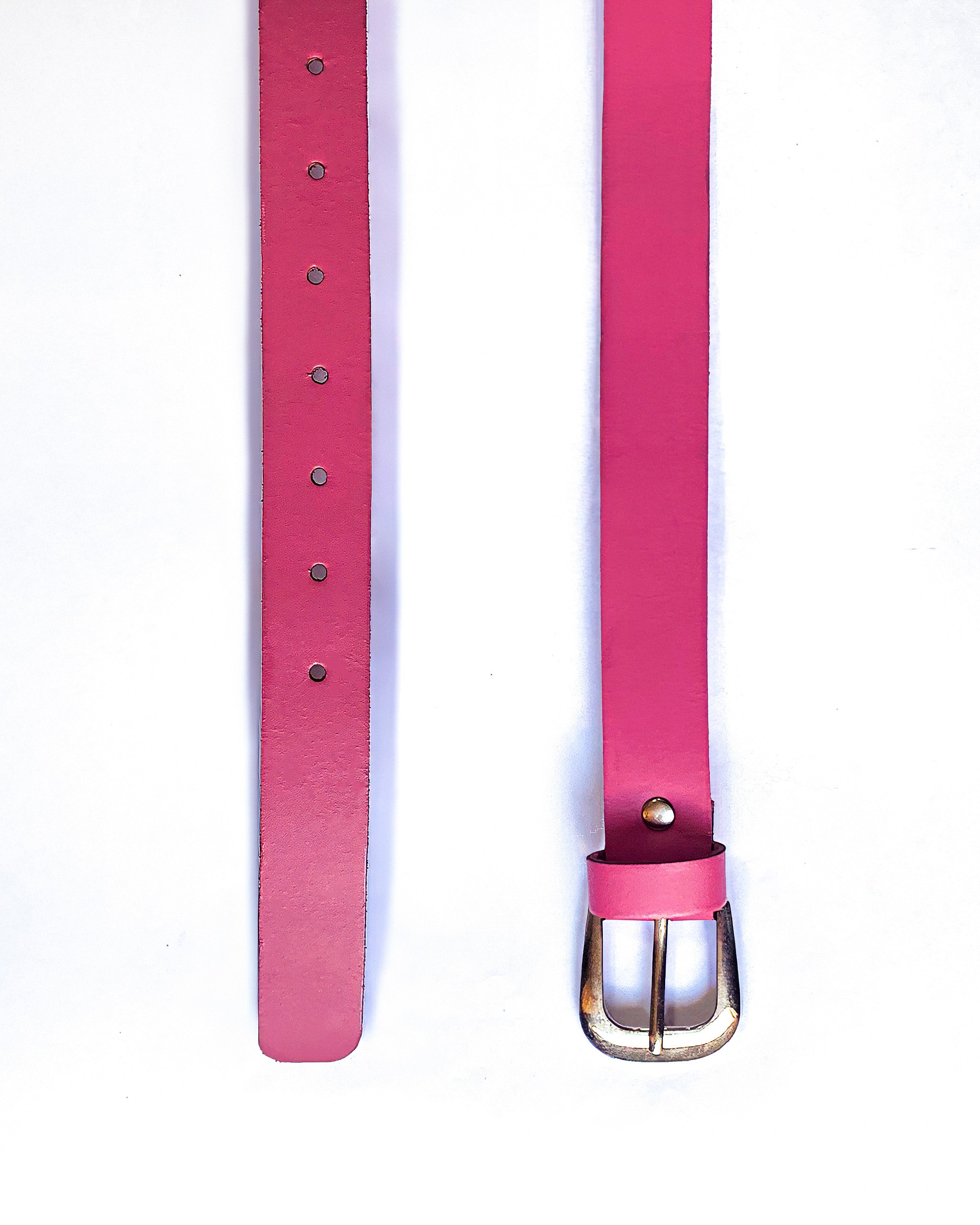 Cinturón Rosado — Hebilla Estilizada