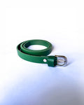 Cinturón Suela Verde — Hebilla Estilizada